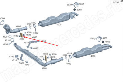 Кронштейн крепления выхлопной трубы к левому переднему креплению кузова Mercedes Кронштейн крепления выхлопной трубы к левому переднему креплению кузова Mercedes