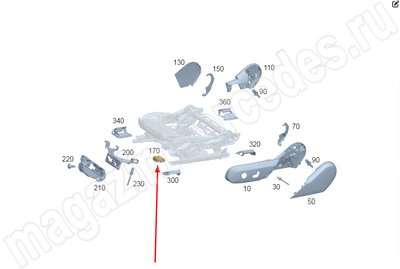 Крышка регулировки по высоте переднего сиденья слева Mercedes Крышка регулировки по высоте переднего сиденья слева Mercedes
