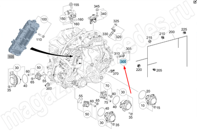 Комплект датчика частоты вращения на входе 1 АКПП Mercedes Комплект датчика частоты вращения на входе 1 АКПП Mercedes