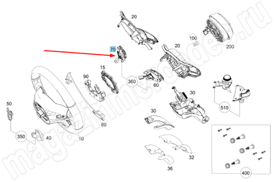 Переключатель под рулевой левый и правый Mercedes Переключатель под рулевой левый и правый Mercedes