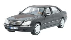   Mercedes-Benz S 600 Long V220 (2000-2005), 1:18 Scale, Obsidian Black