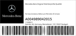   Adblue 20  A000989980912